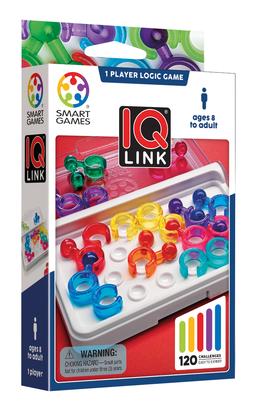 IQ Link, a Travel Game for Kids and Adults. A STEM-Focused Cognitive Skill-Building Brain Game - Brain Teaser for Ages 8 & Up, Kids and Family Travel Games – Travel Puzzles.