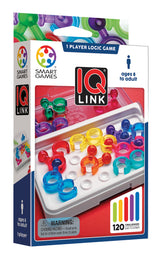 IQ Link, a Travel Game for Kids and Adults. A STEM-Focused Cognitive Skill-Building Brain Game - Brain Teaser for Ages 8 & Up, Kids and Family Travel Games – Travel Puzzles.