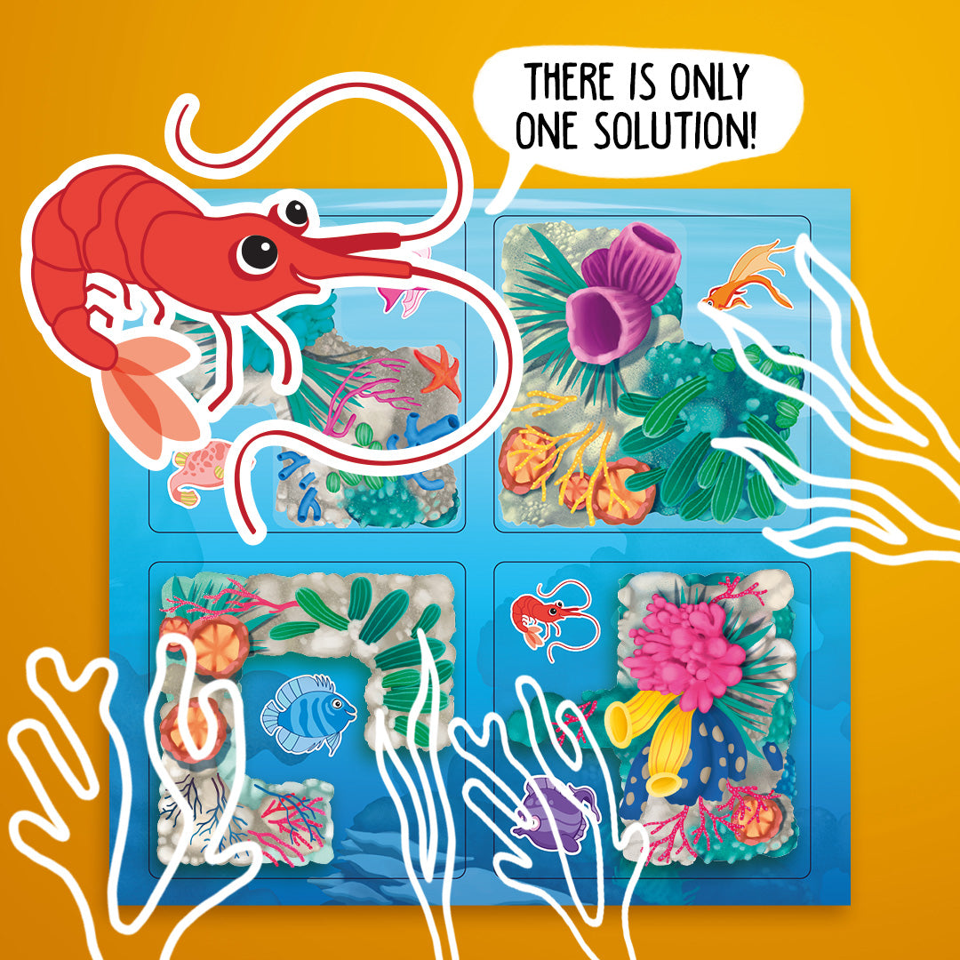 Coral Reef Magnetic Travel Game in Metal Box with 48 Challenges for Ages 4+